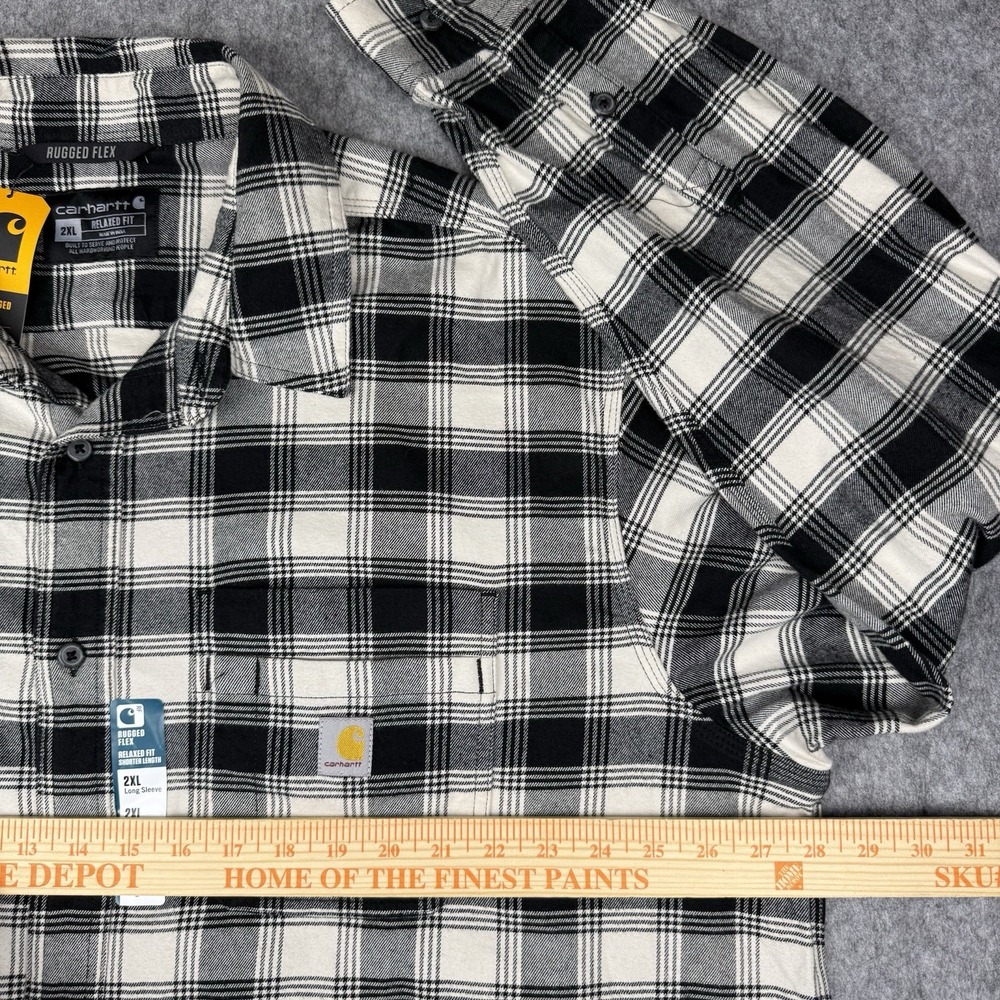Carhartt Rugged Flex Loose Fit Flannel Mens XXL Long Sleeve Shirt TW5945-M - Picture 6 of 14